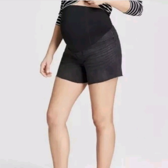 NWT Isabel Maternity Midi Short Crossover Panel - Picture 2 of 11